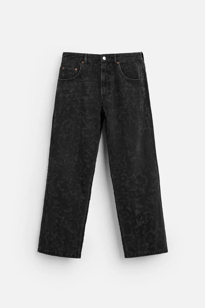 Schwarze Basic-Jeans