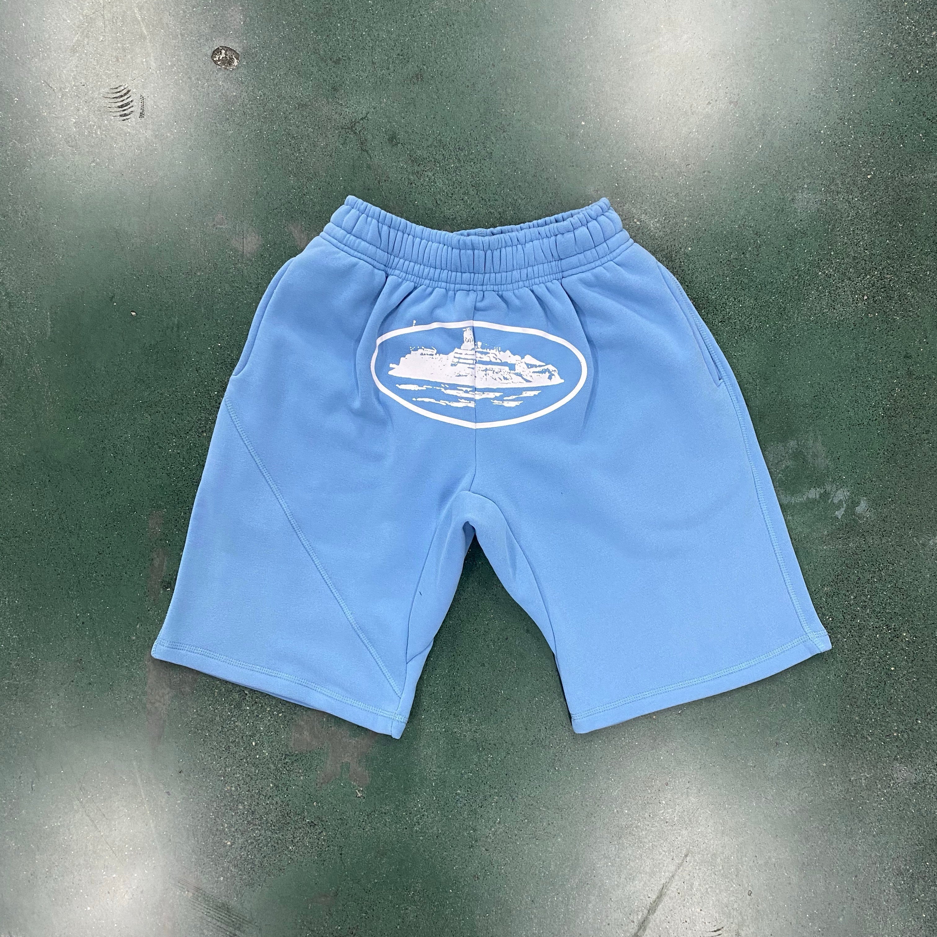 "alcatraz" Shorts babyblau