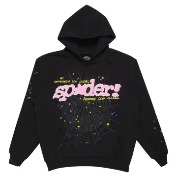 "Sp5der" Hoodie Black/Pink