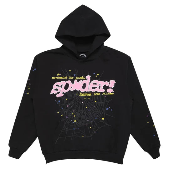 "Sp5der" Hoodie Black/Pink