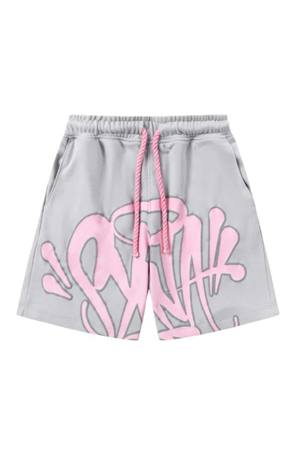 "Graffiti" Shorts-Set Grau Pink