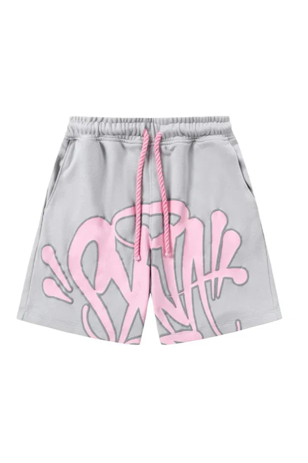 „Graffiti“ Kurzes Set Grau Rosa