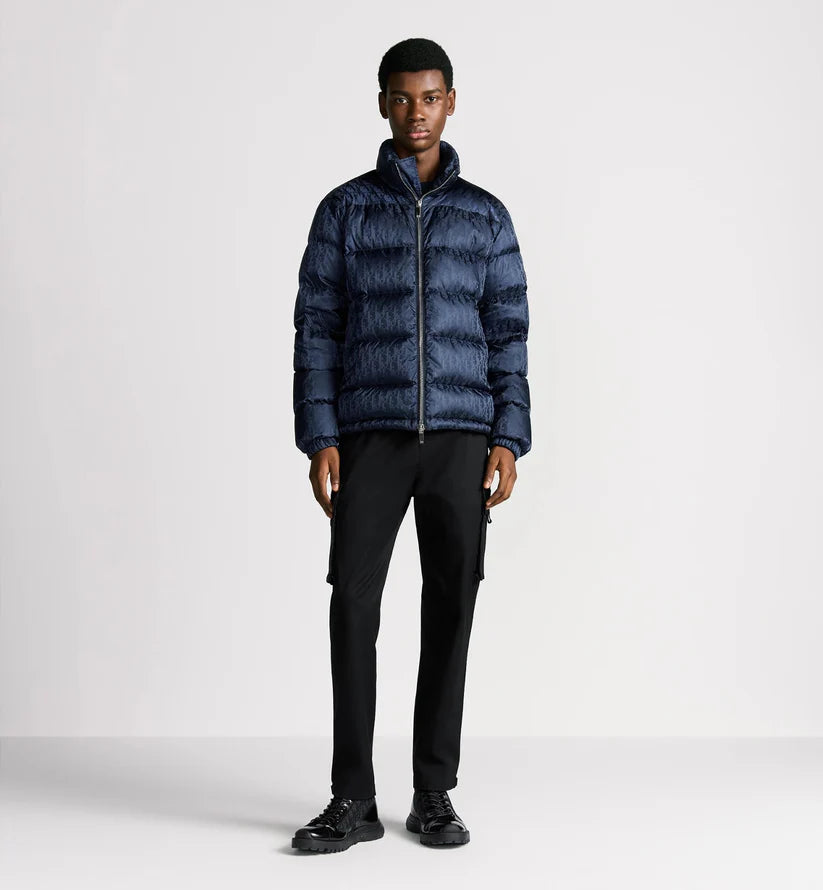 "D" Oblique Puffer Blue