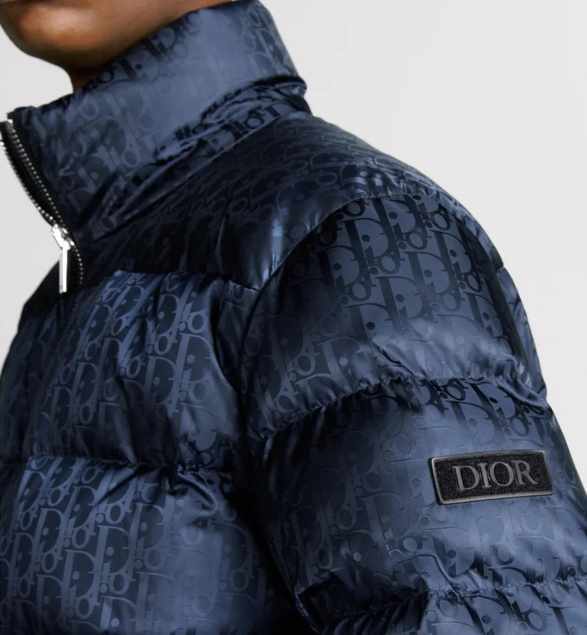 "D" Oblique Puffer Blue