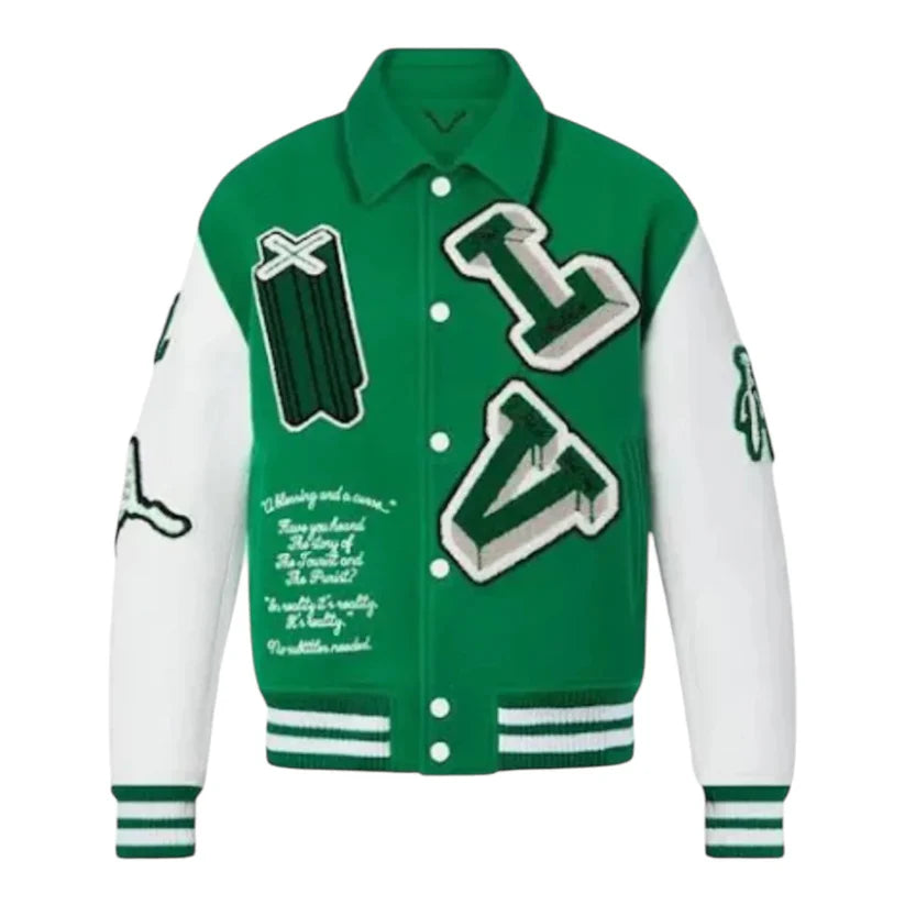 "LV" College Jacket Green