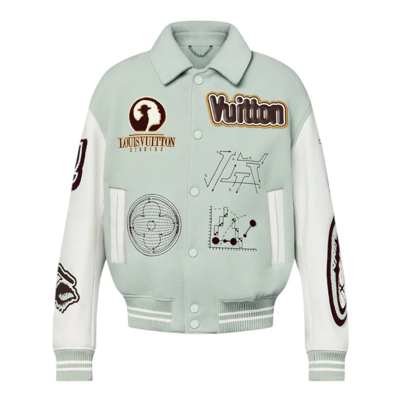 "LV" College Jacket Turquoise