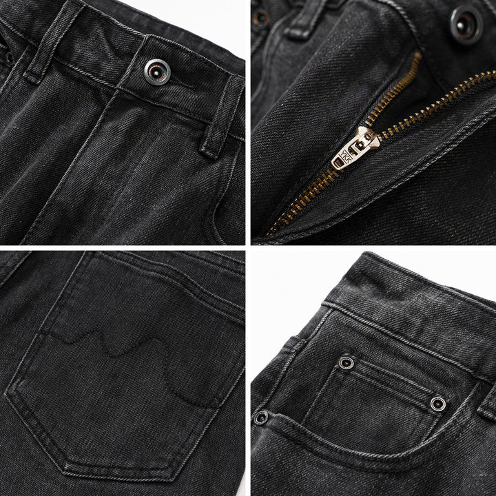Dunkelgraue Basic-Jeans