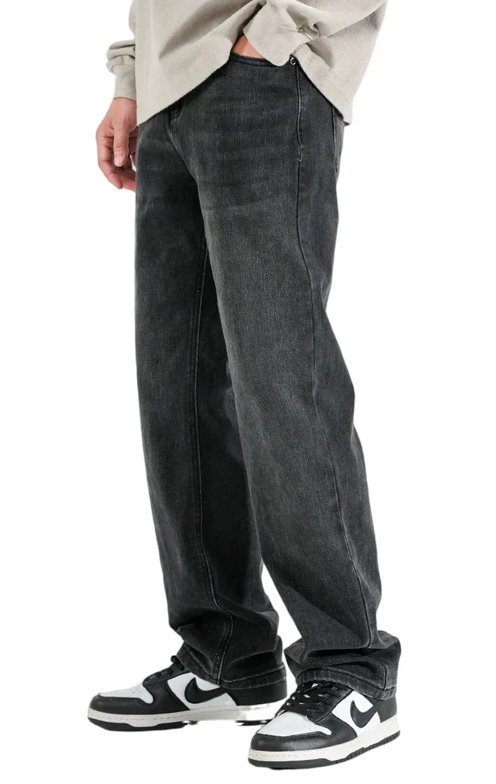 Dunkelgraue Basic-Jeans
