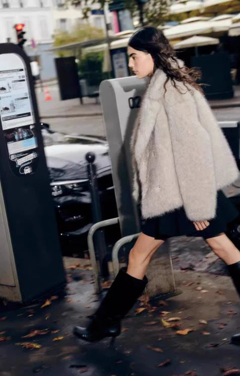 Viral faux fur jacket